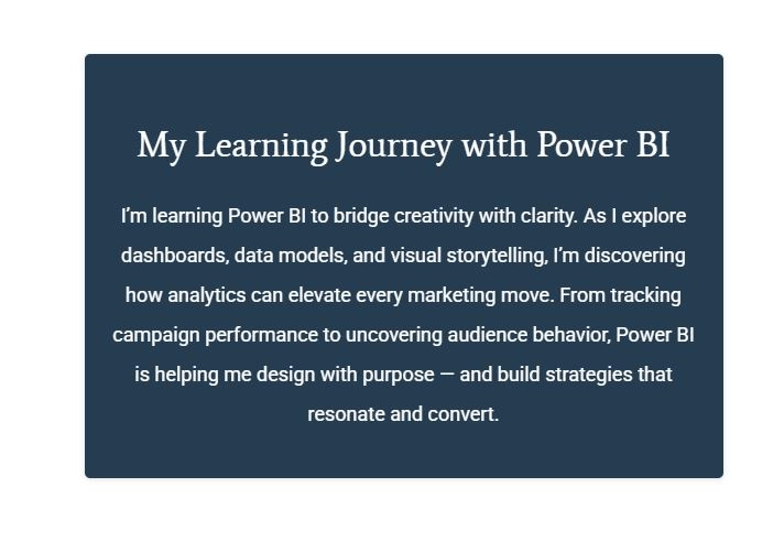 digital marketing and Power BI skills description